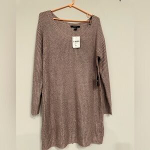 Forever 21 Long Sleeve Knit Dress in Taupe